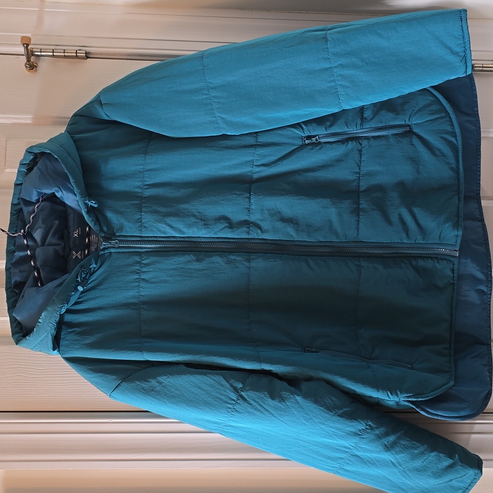 XERSION BRAND WOMEN'S HOODED TEAL WINTER COAT SIZE XL
